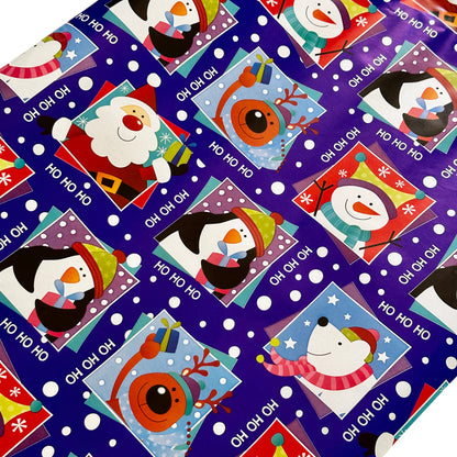 Kids Christmas Wrapping Paper 4x Extra Wide 5M Rolls