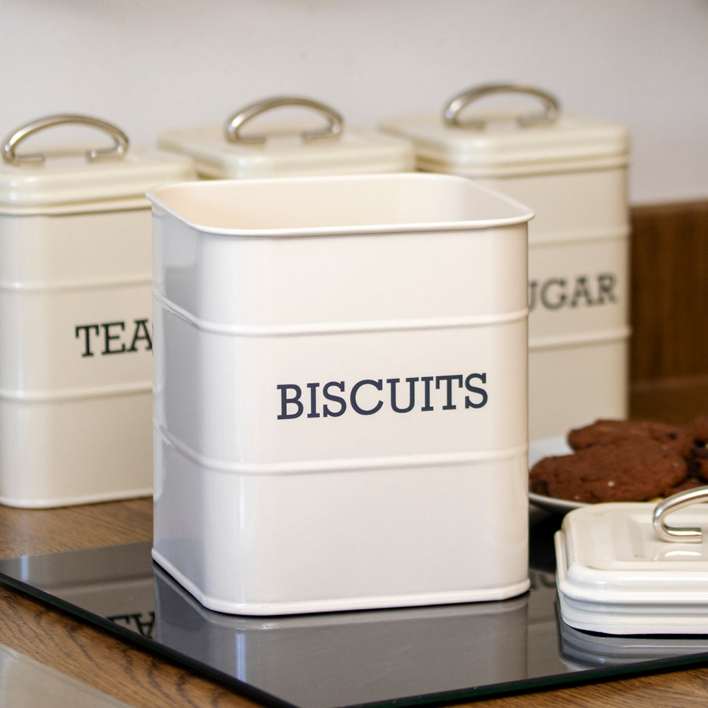Antique Cream Barrel Biscuit Tin