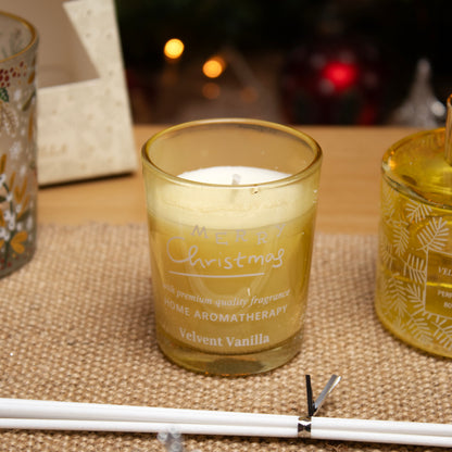 Velvet Vanilla Diffuser & Candle Set With Tree Box