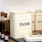 Antique Cream Barrel Flour Canister