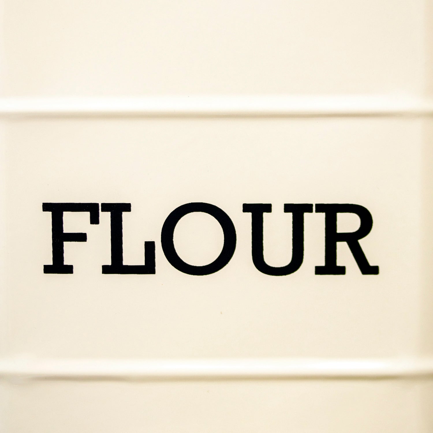 Antique Cream Barrel Flour Canister