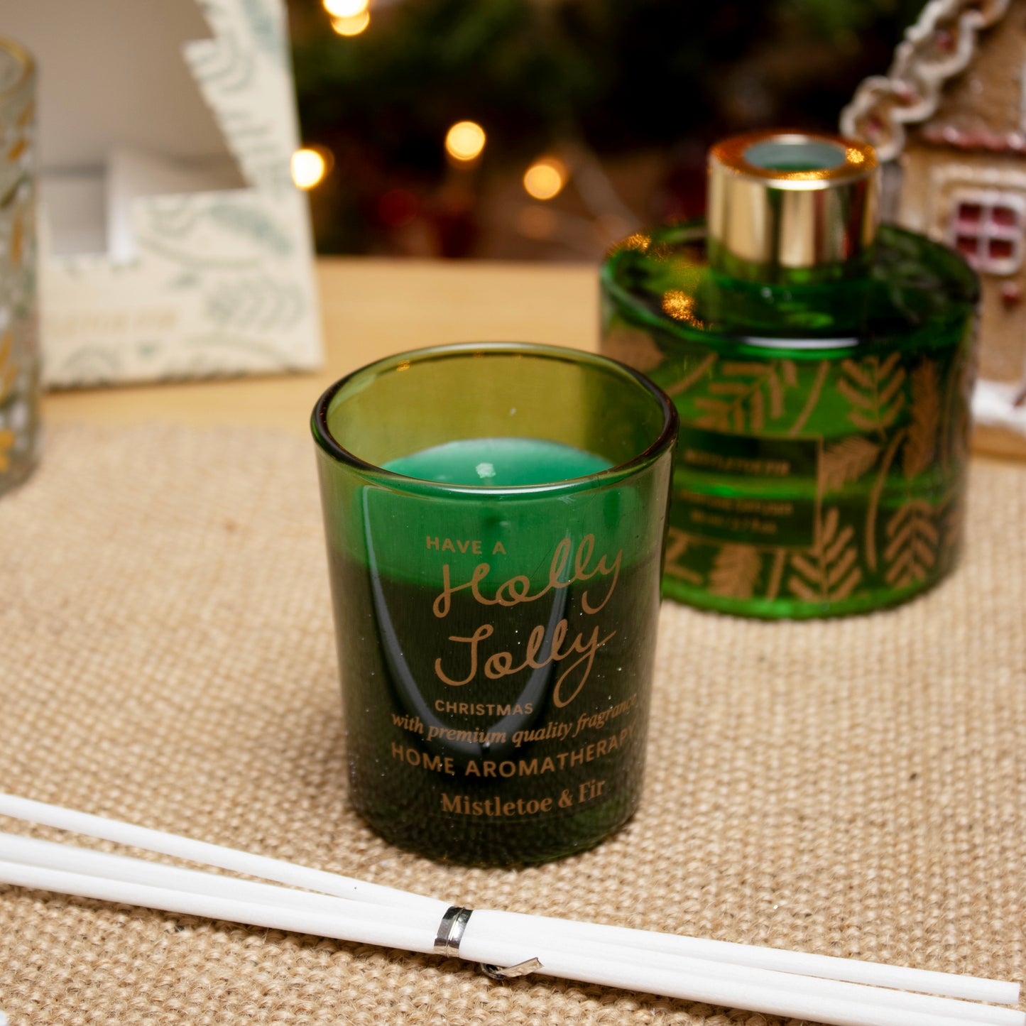 Mistletoe And Fir Diffuser & Candle Set With Tree Box