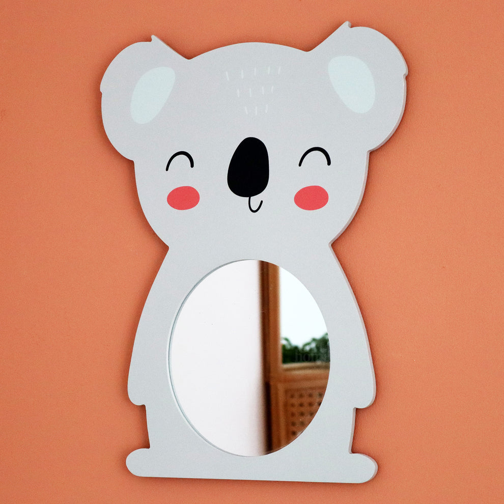 Darthome Grey Koala Childrens Wall Mirror 26x35cm – Darthome Limited