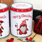 Set Of 3 White Christmas Storage Tins