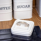 French Grey Barrel Tea Coffee Sugar Canisters