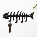 Cast Iron Fishbone Wall Hook Rack