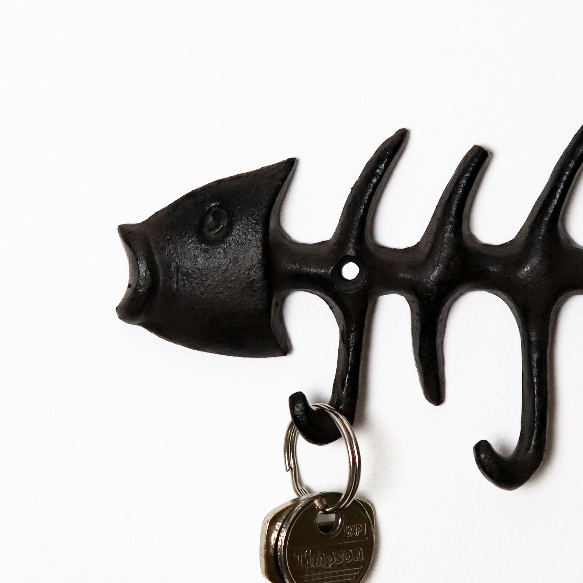 Cast Iron Fishbone Wall Hook Rack