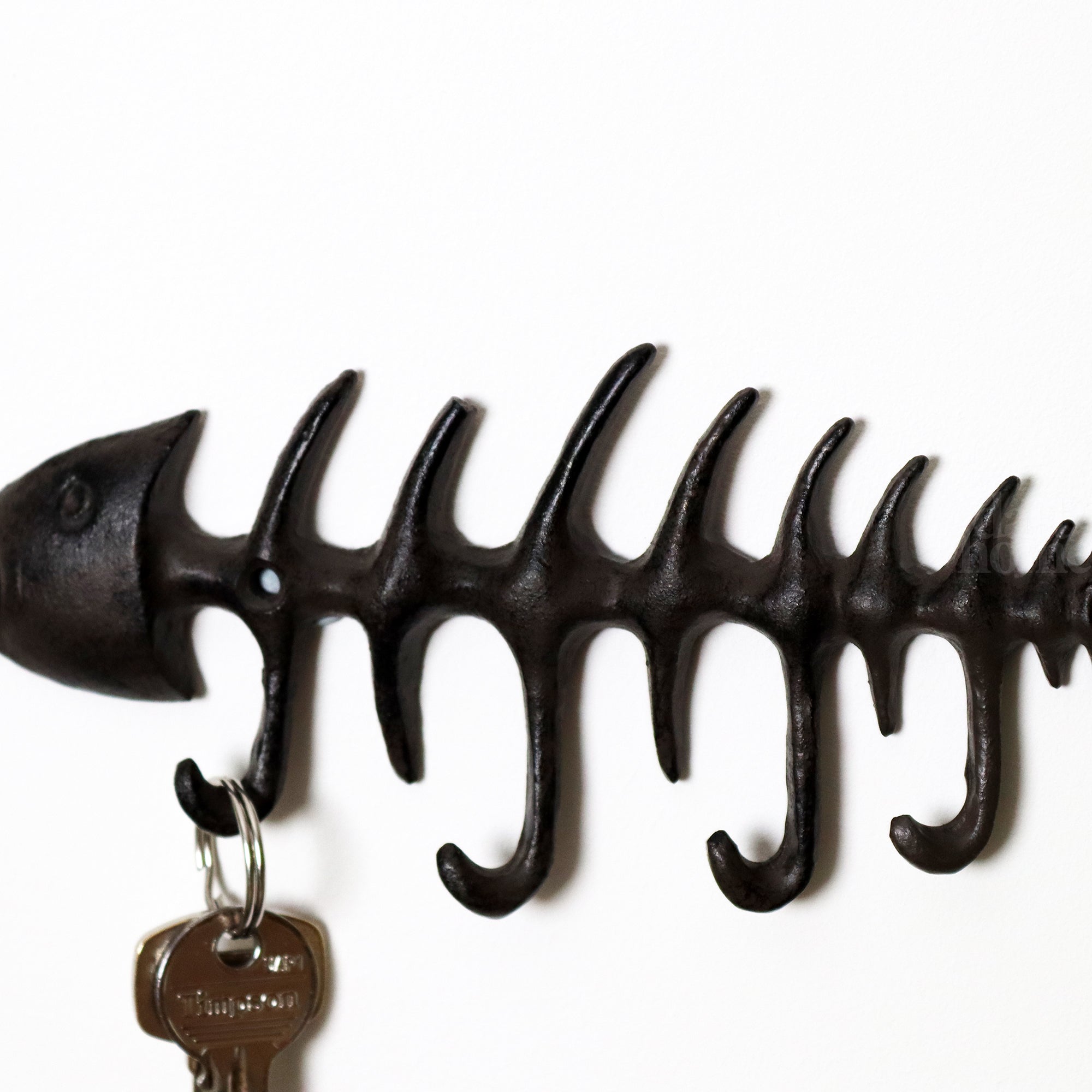 Cast Iron Fishbone Wall Hook Rack