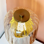 Wiederaufladbare Touch-Lampe mit goldenem Käfig