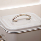 French Grey Barrel Laundry Storage Tin