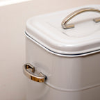 French Grey Barrel Laundry Storage Tin