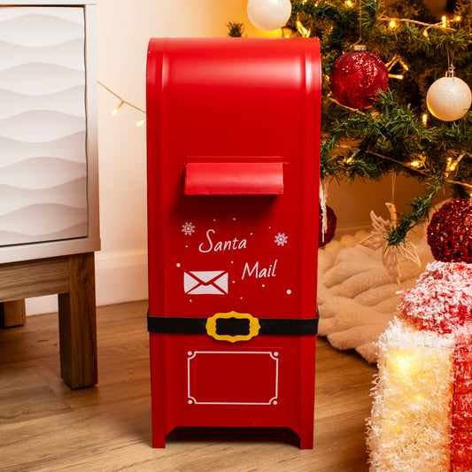 Large Metal Santa Mail Christmas Post Box