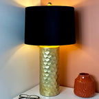 Gold Honeycomb Table Lamp