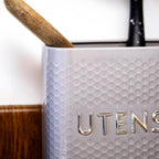 Chrome & Grey Americana Kitchen Utensils Pot