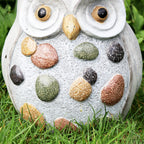 Grey Stone Effect Owl Planter