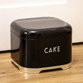 Black & Chrome Cake Storage Tin