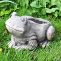 Stone Effect Frog Planter