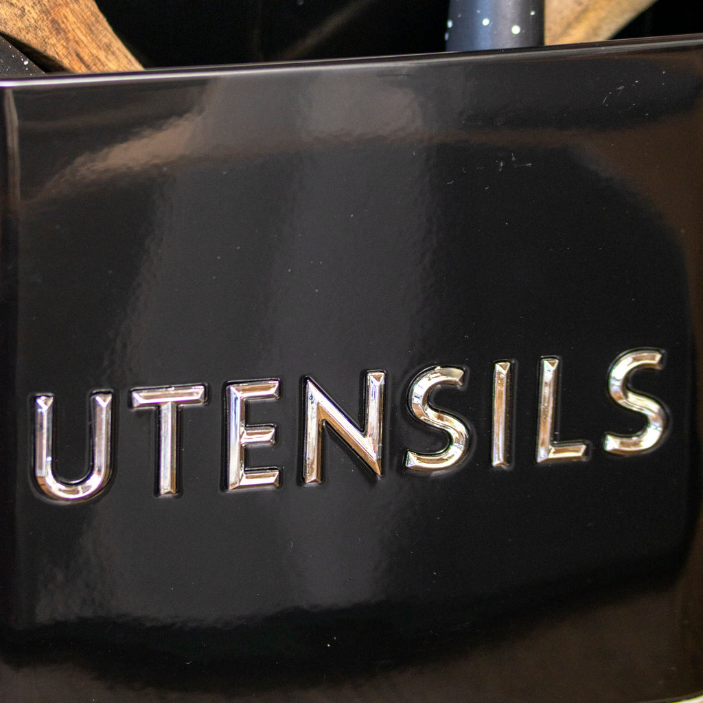 Black & Chrome Americana Kitchen Utensils Pot