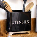 Black & Chrome Americana Kitchen Utensils Pot