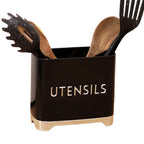 Black & Chrome Americana Kitchen Utensils Pot