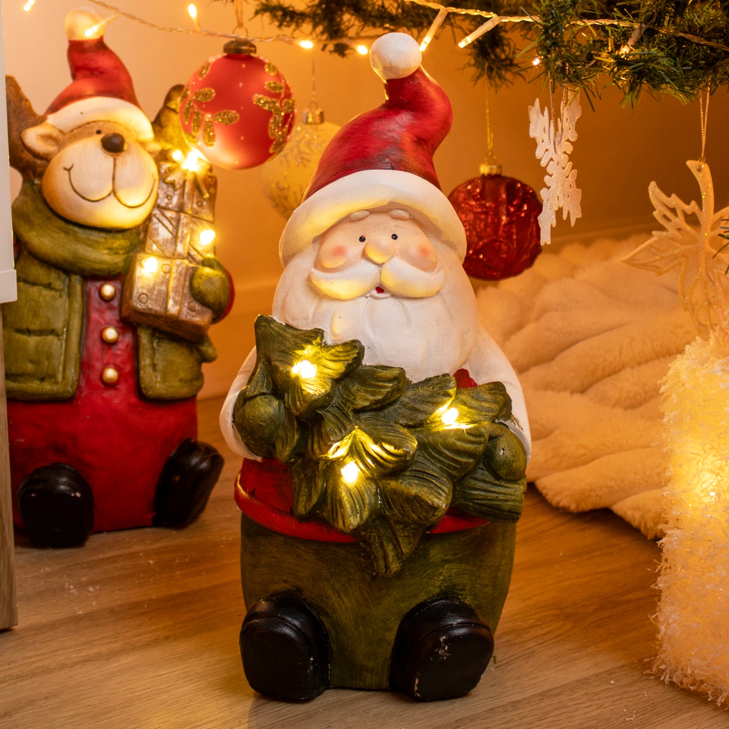 Light Up Santa Claus Figure