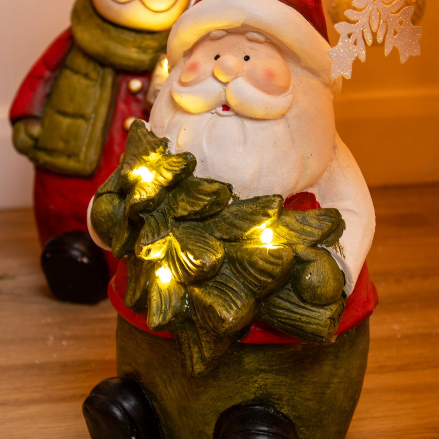 Light Up Santa Claus Figure