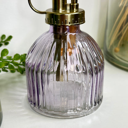 Purple Ribbed Glass Plant Mister 200ml