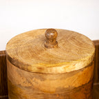 Mango Wood Storage Pot With Lid