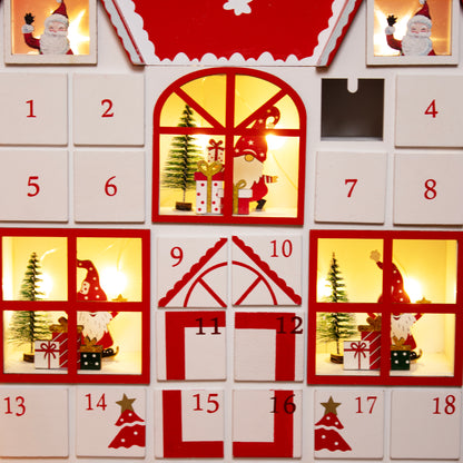 24 Drawer Light Up Christmas House Advent Calendar