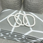 Grey Geometric Bathroom Set With Shower Curtain