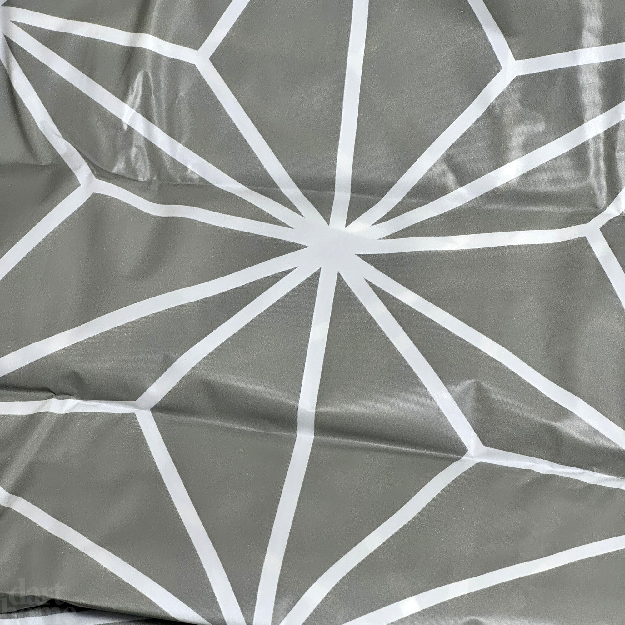 Grey Geometric Bathroom Set With Shower Curtain
