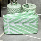 Green Diamond Bathroom Set With Shower Curtain