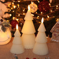 Ivory Christmas Tree LED Candles Set Of 3