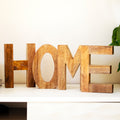 Rustic Wood Home Letter Blocks Set