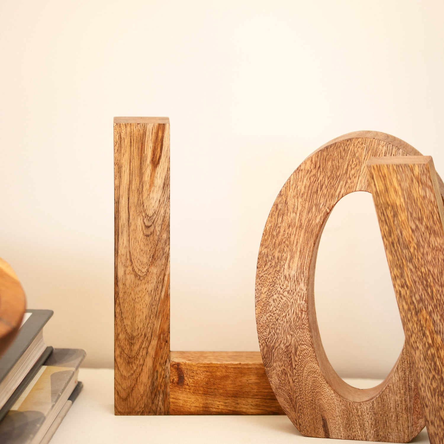 Rustic Wood Love Letter Blocks Set