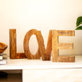 Rustic Wood Love Letter Blocks Set