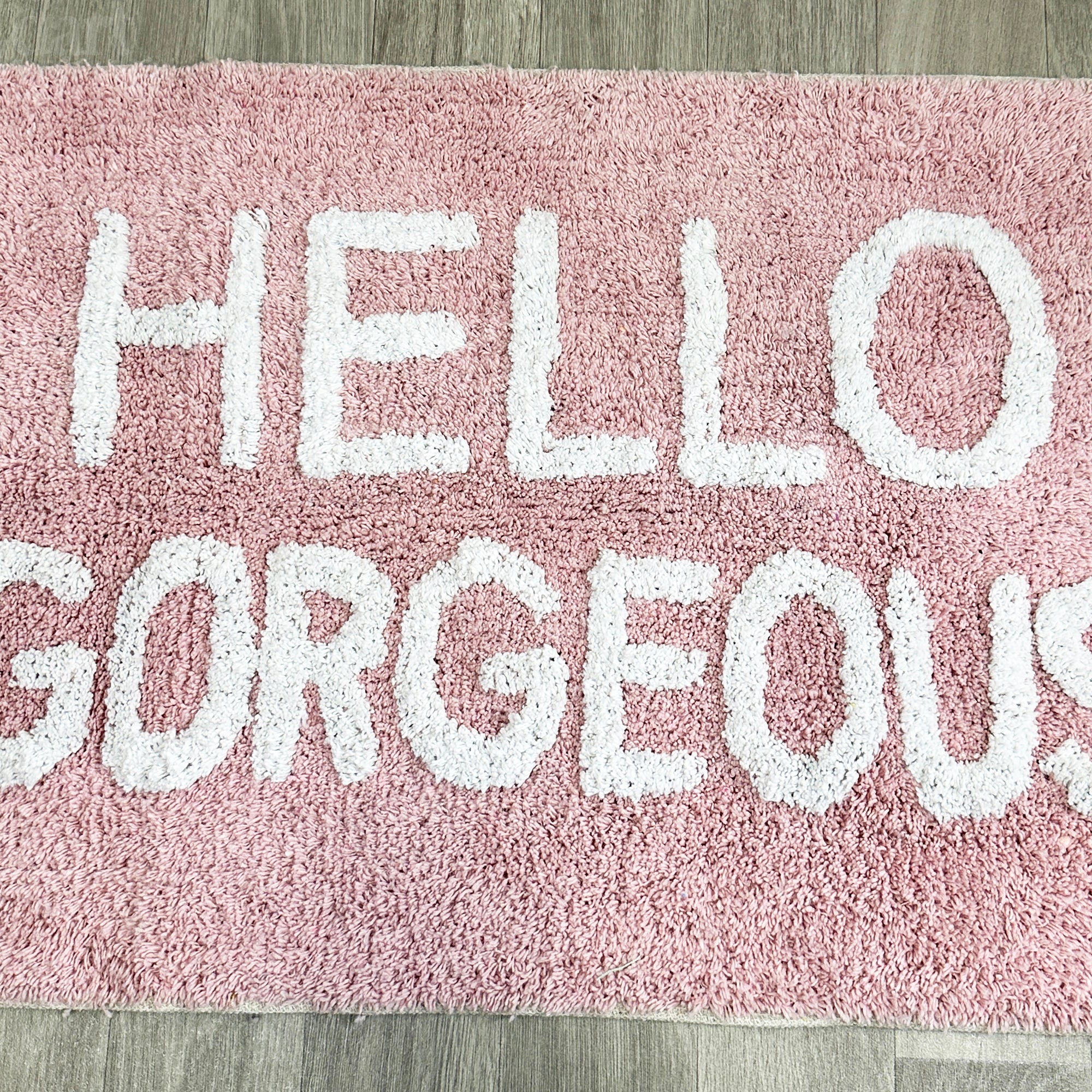 Pink Hello Gorgeous Bath Mat