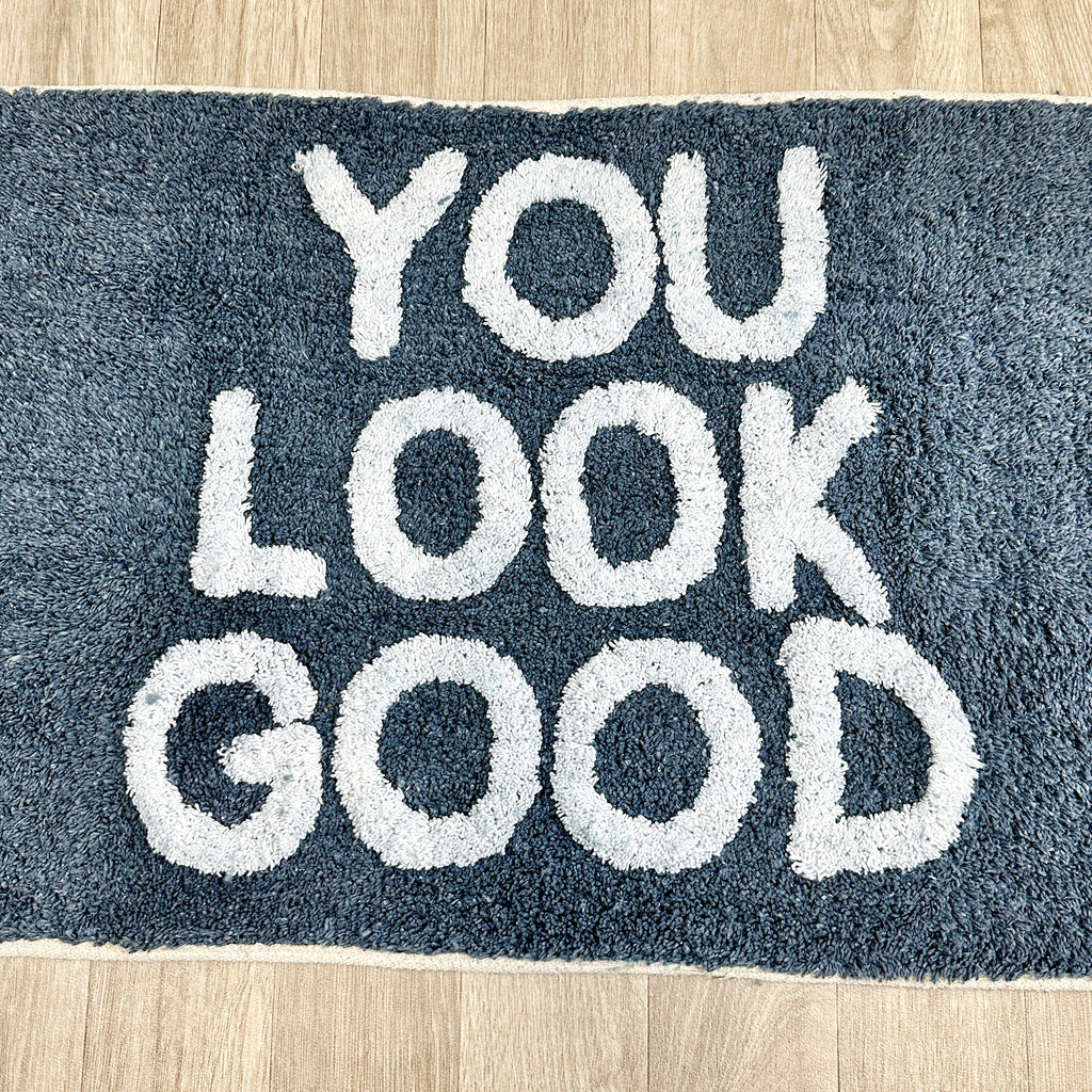 Blue You Look Good Bath Mat