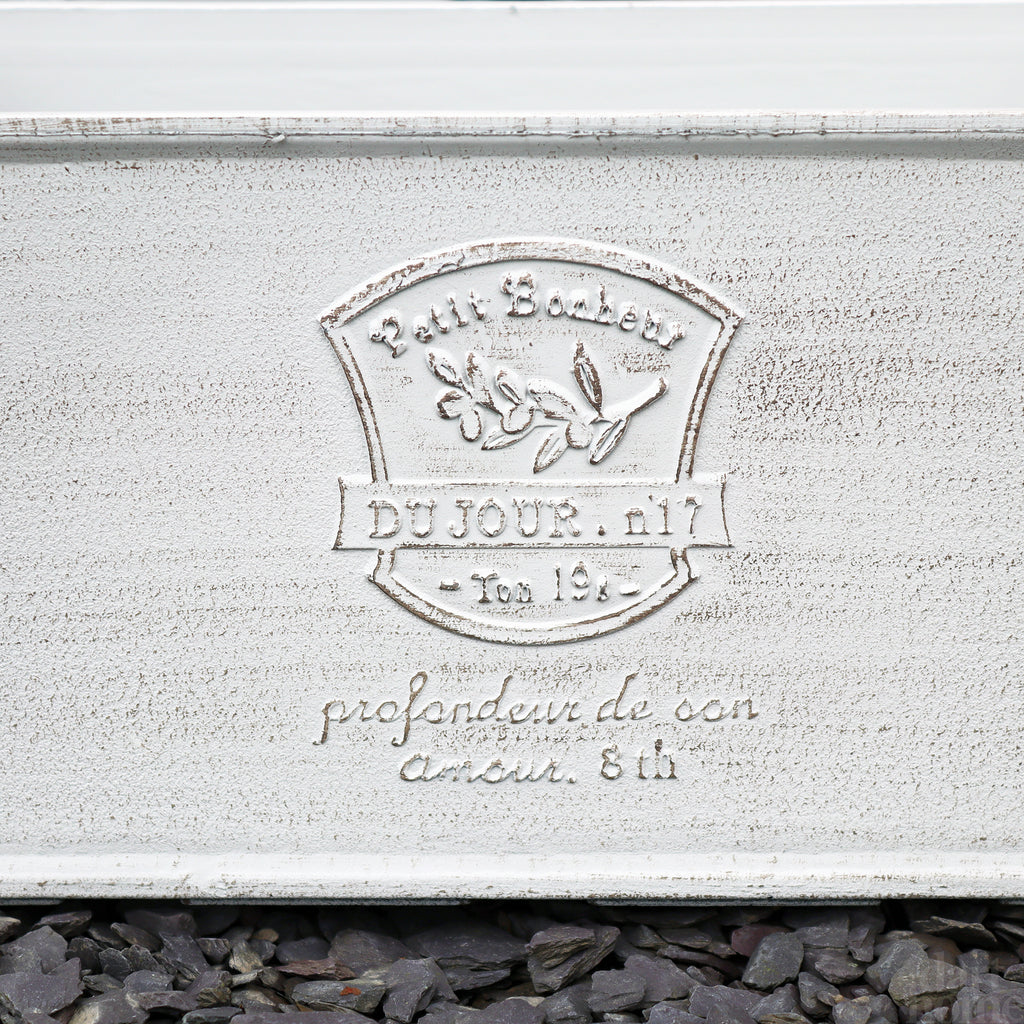 Set Of 2 White Loire Petit Garden Troughs