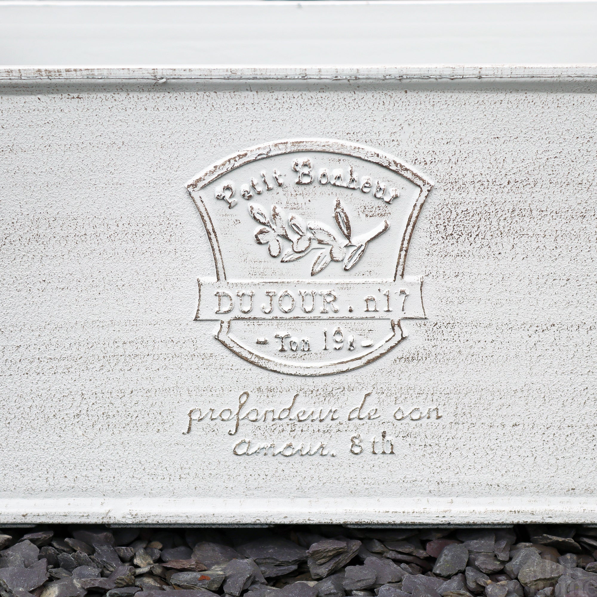 Set Of 2 White Loire Petit Garden Troughs