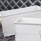 Set Of 2 White Loire Petit Garden Troughs