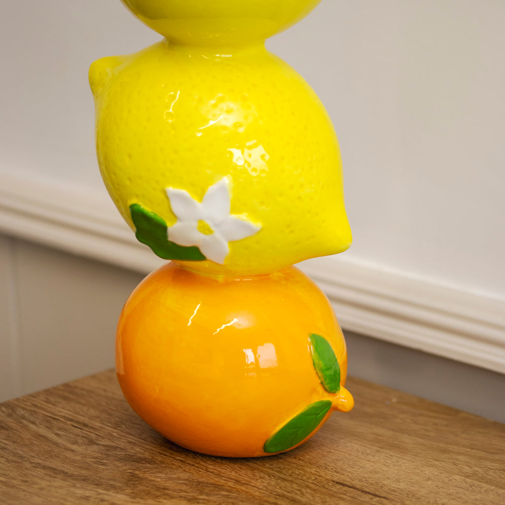 Mixed Fruit Stack Vase - Lemon, Orange