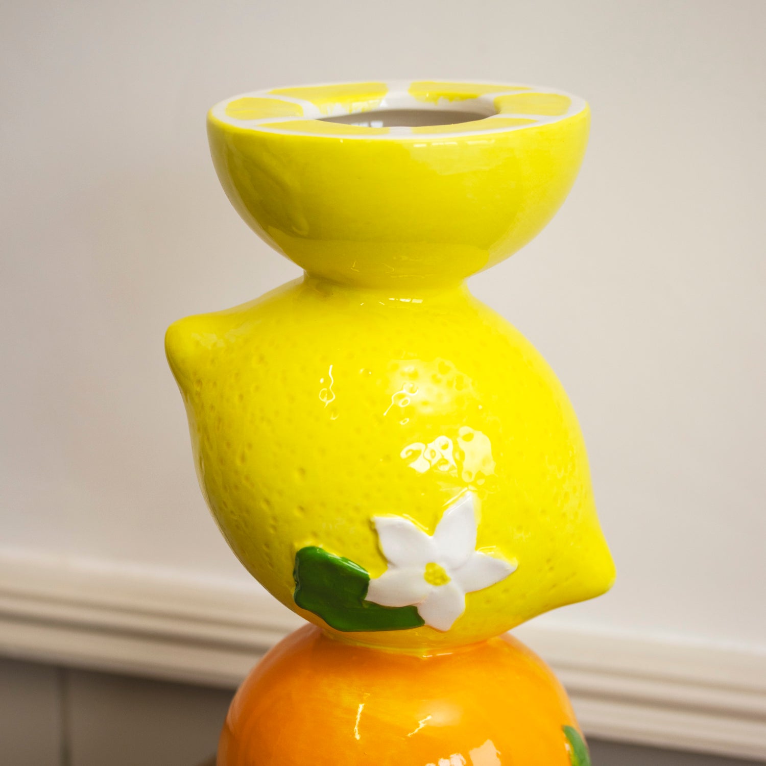 Mixed Fruit Stack Vase - Lemon, Orange