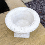 White Cement Wide Urn Planter