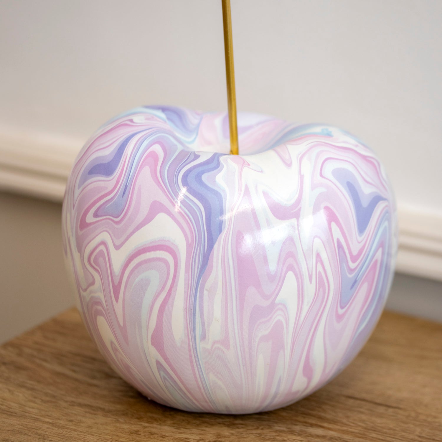 Marble Effect Pastel Apple Ornament