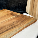 Rectangle Acacia Wood Chopping Board With Handle 25x50cm