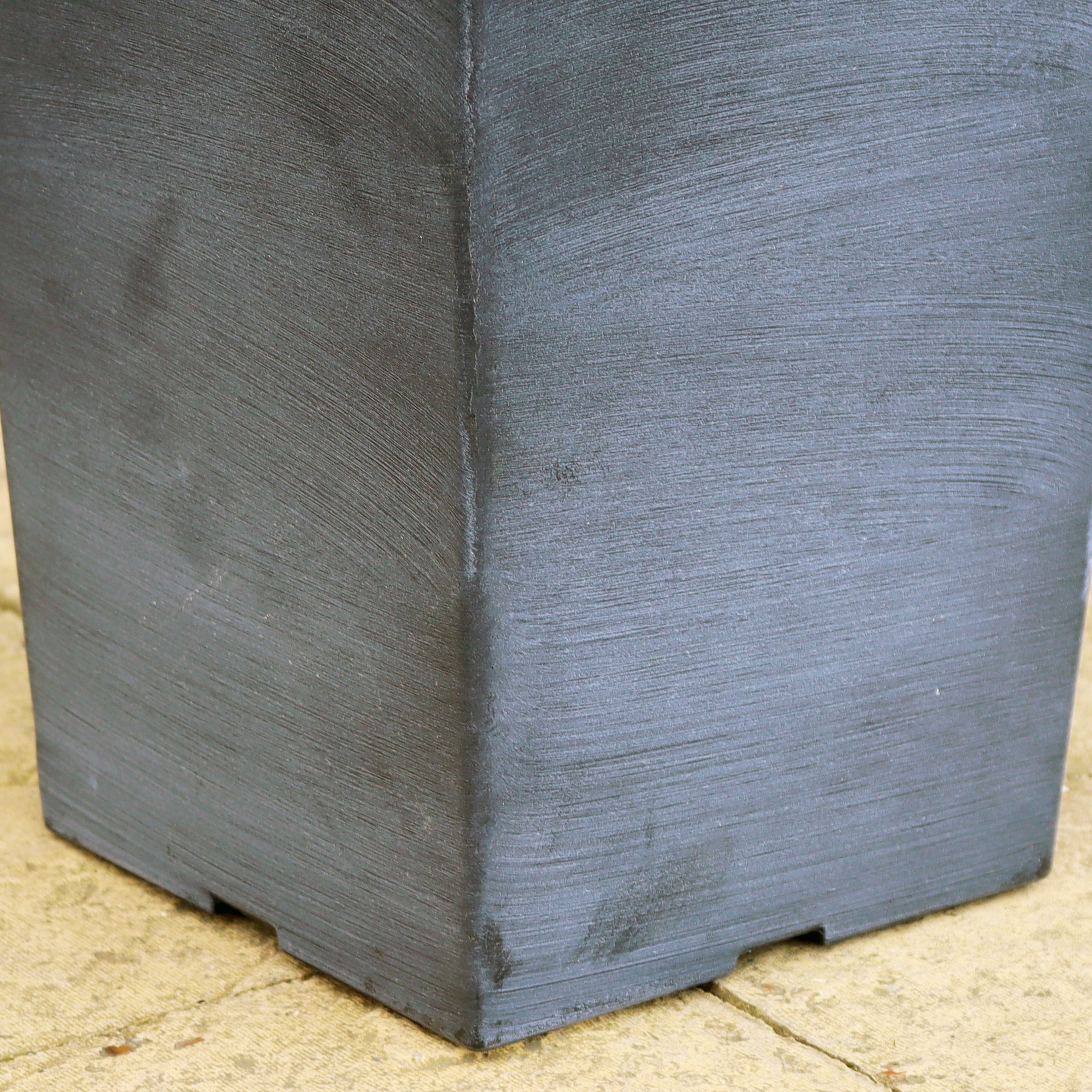 Aged Black Tall Square Planter 13.5L