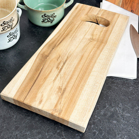 Rustic Teak Chopping Board With Handle