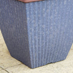 Galvanised Metal And Clay Rust Square Planter