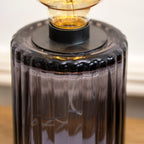 Colour Ribbed Glass Table Lamp